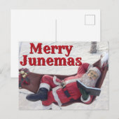 Fröhliche Junemas Santa Postkarte (Vorne/Hinten)