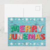 Fröhliche Junemas-Weihnachtskarte Postkarte (Vorne/Hinten)