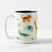 Fröhliche Jungle Animal Tasse Geschenk für Tierfre (Links)