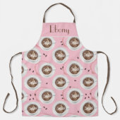 Fröhliche Kaffeezeit pink Schürze (Vorderseite)