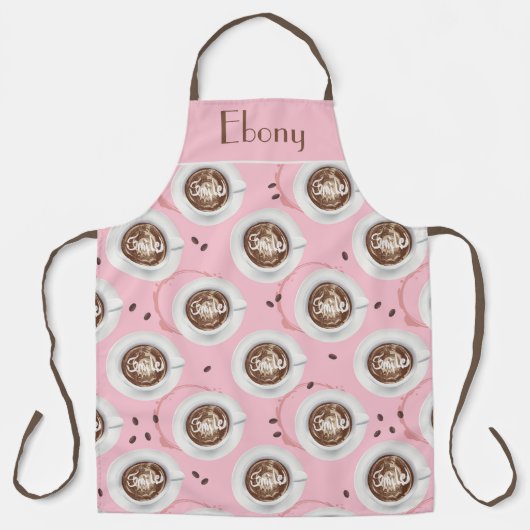 Fröhliche Kaffeezeit pink Schürze (Vorderseite)