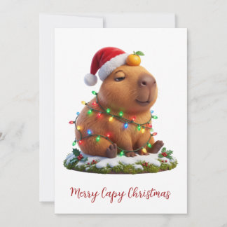 Fröhliche Kapy Weihnachten Unbehelligte Capybara L