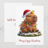 Fröhliche Kapy Weihnachten Unbehelligte Capybara L (Vorne/Hinten)