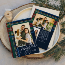 Fröhliche karierte Weihnachtsfotografie