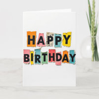 Fröhliche Karte mit zerrissenem Papier