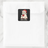 Fröhliche Katmen Quadratischer Aufkleber (Tasche)