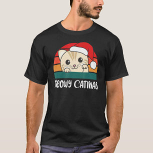 Fröhliche Katz Weihnachten Katzenwitz T-Shirt