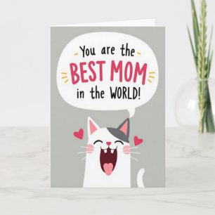 Fröhliche Katze Beste Mama Aller Zeiten Karte