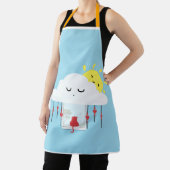 Fröhliche Katze & Sonnige Wolke Apron Schürze (InSitu)