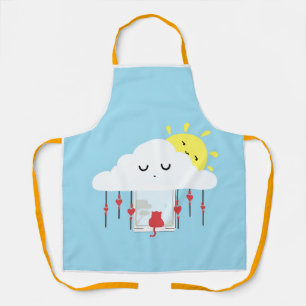 Fröhliche Katze & Sonnige Wolke Apron Schürze