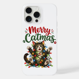 Fröhliche Katzenweihnachten Lustige Katzen Weihnac iPhone 15 Pro Max Hülle