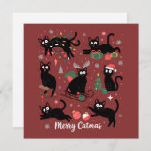 Fröhliche Katzenweihnachten Lustiges Weihnachten S (Vorne/Hinten)