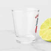 Fröhliche Katzenweihnachten Schnapsglas (Links)