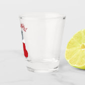 Fröhliche Katzenweihnachten Schnapsglas (Rechts)