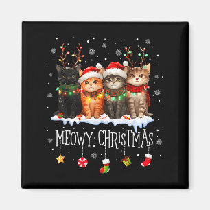 Fröhliche Katzenweihnachten Süße Kätzchen Katzen S Magnet