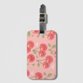 Fröhliche Kawaii Cherry Muster Illustration Gepäckanhänger (Vorderseite Vertikal)