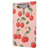 Fröhliche Kawaii Cherry Muster Illustration Klemmbrett (Links)