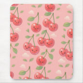 Fröhliche Kawaii Cherry Muster Illustration Mousepad (Vorne)