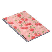 Fröhliche Kawaii Cherry Muster Illustration Notizblock (Rechte Seite)