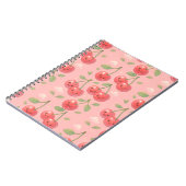 Fröhliche Kawaii Cherry Muster Illustration Notizblock (Linke Seite)