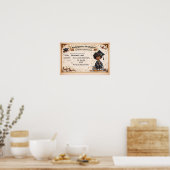 Fröhliche Kindergarten-Abschlussurkunde Poster (Küche)