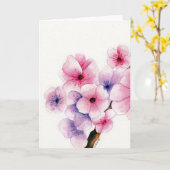 Fröhliche Kirschblüten für jeden Anlass Karte (Gelbe Blume)