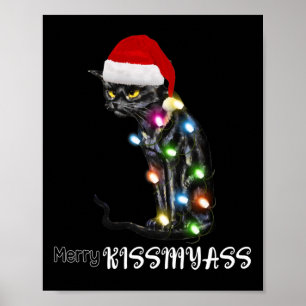 Fröhliche Kissmy Fun Katze Weihnachtslichter 2  Poster