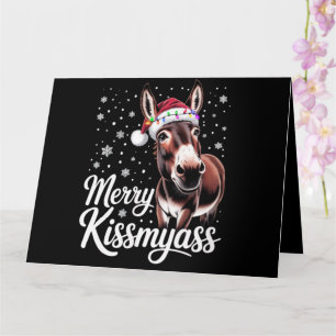 Fröhliche Kissmyass Esel Sarkastische Weihnachten Karte