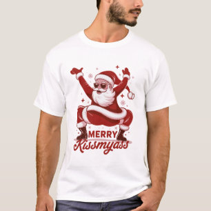 Fröhliche Kissmyass Snarky Weihnachten Sarkastisch T-Shirt