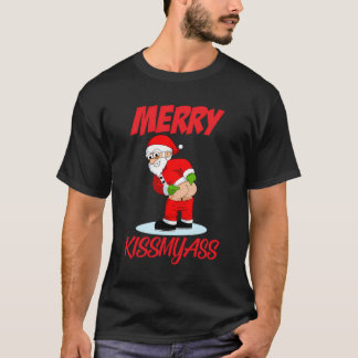 Fröhliche Kissmyass Weihnachten Rebell Lustiger We T-Shirt
