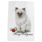 Fröhliche Kittymas Geschenktasche Mittlere Geschenktüte (Rückseite)