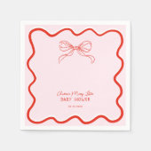 Fröhliche kleine Babyparty Handgezeichnete Weihnac Serviette (Vorderseite)