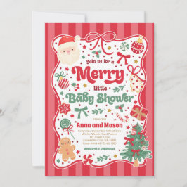 Fröhliche kleine Babyparty Weihnachten Coquette Sc Einladung