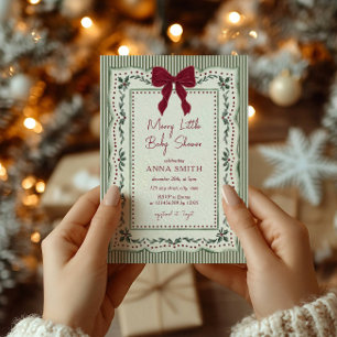 Fröhliche kleine Babyparty, Weihnachtstraum Einladung