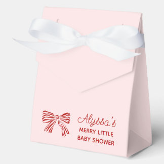 Fröhliche kleine Babyshower-Geschenkboxen mit rote Geschenkschachtel