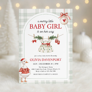 Fröhliche kleine Gans Weihnachten Baby Shower Einladung