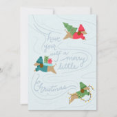 Fröhliche kleine Hunde - Flache Feiertagskarte ohn (Vorderseite)