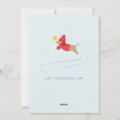 Fröhliche kleine Hunde - Flache Feiertagskarte ohn (Rückseite)