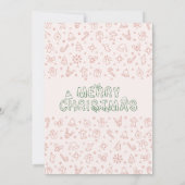 Fröhliche kleine lustige Friendsmas-Weihnachtsfeie Einladung (Rückseite)