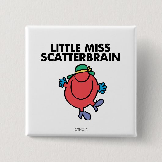 Fröhliche kleine Miss Schlumpfine Button (Vorderseite)