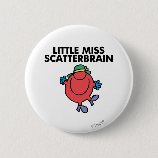 Fröhliche kleine Miss Schlumpfine Button (Vorderseite)