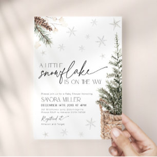 Fröhliche kleine Schneeflocke Baby Shower Einladung