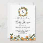 Fröhliche kleine Süsse Botanische Citrus Baby Dusc Einladung (Vorderseite)