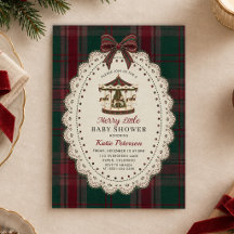 Fröhliche kleine Tartan-Karussell-Weihnachts-Baby-