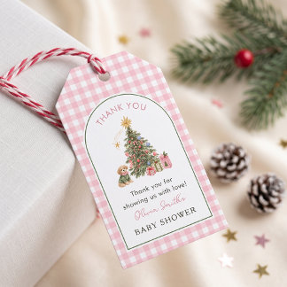 Fröhliche kleine Weihnachten Baby Shower Geschenka Geschenkanhänger