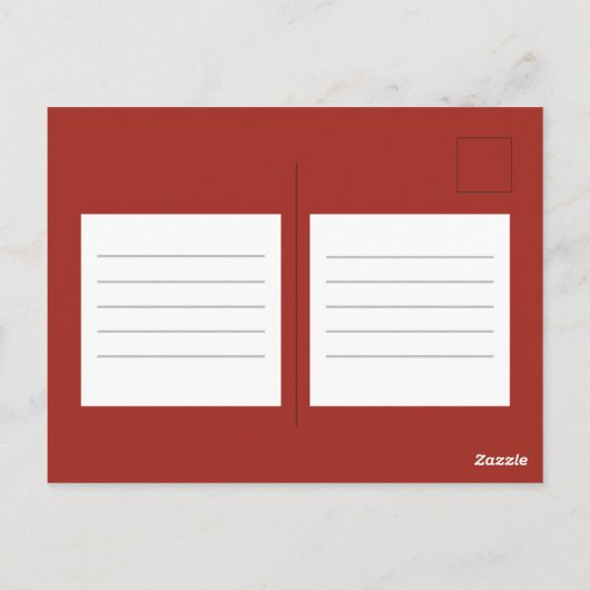 fröhliche kleine Weihnachten rot und grün Postkarte (Rückseite)