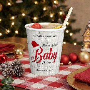 Fröhliche kleine Weihnachts-Baby-Party Pappbecher