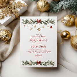 Fröhliche kleine Weihnachts-Baby-Party-Weihnachtsb Einladung