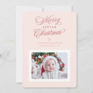 Fröhliche kleine Weihnachts-Muschel Erstes Weihnac Feiertagskarte