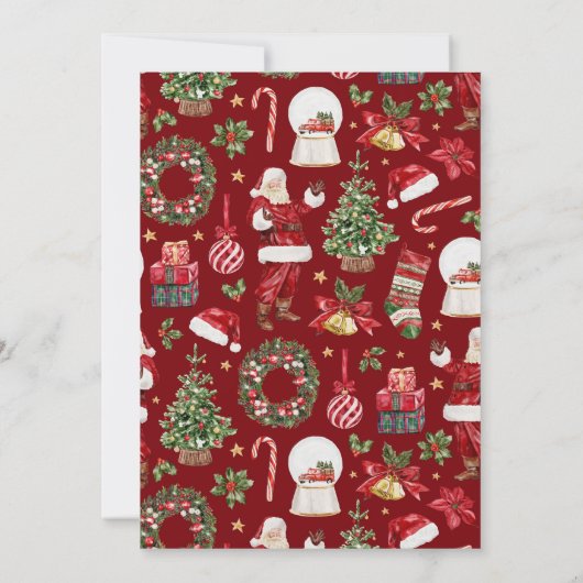 Fröhliche kleine Weihnachts-Piano-Aufführungs-Einl Einladung (Rückseite)